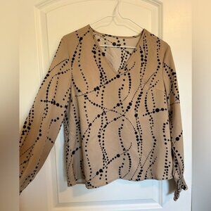 Stylish Tan and Black Women's Top